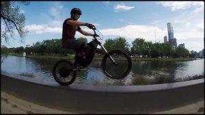 Электровелосипед отжигает! Не повторять!