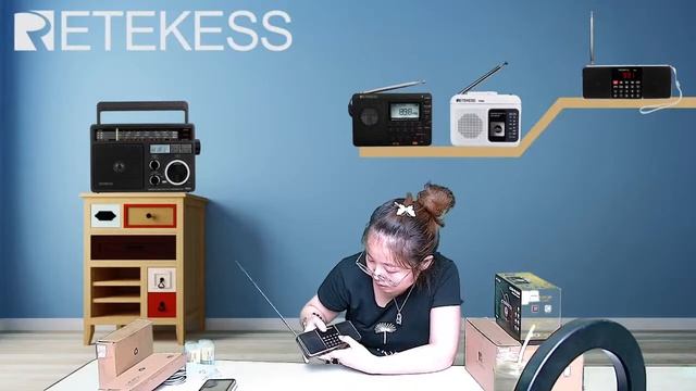 Retekess TR602 AM FM стерео радио AUX вход Поддержка TF карты смотреть онлайн