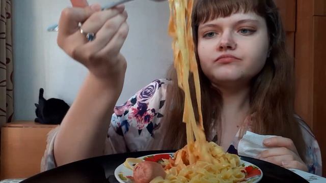 Мукбанг - Лапша?Яичная