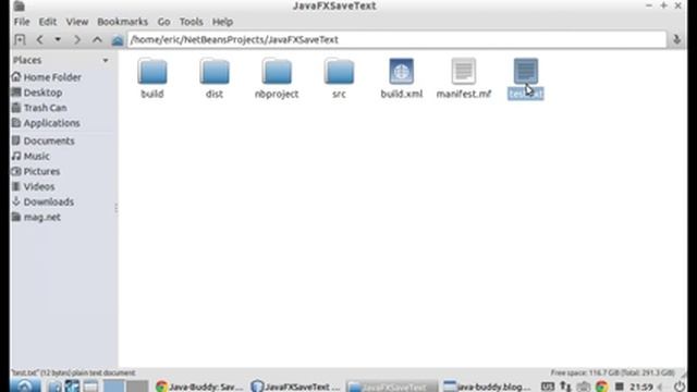 JavaFX example: save TextArea to file, using FileChooser смотреть онлайн