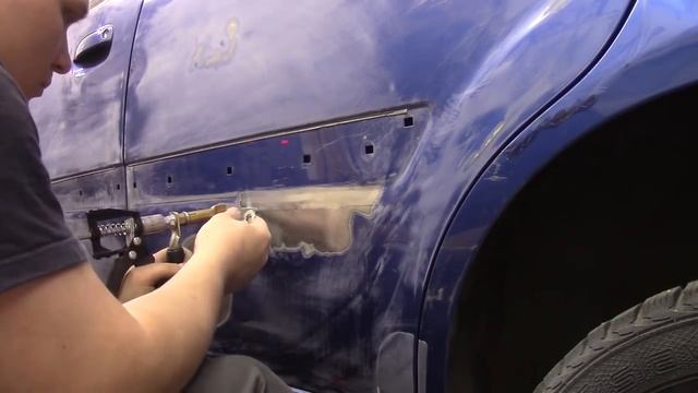 Кузовной ремонт. КИА РИО, работа споттером и не только. Body repair. смотреть онлайн