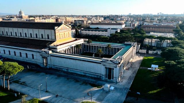 La Basilica di San Paolo fuori le mura a Roma. Video da drone 4K HDR #djimini4pro смотреть онлайн