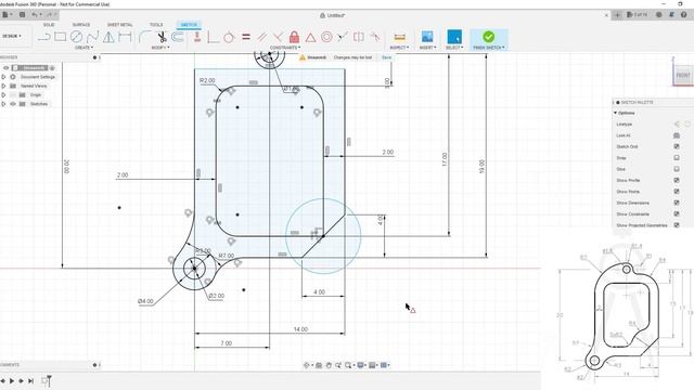 Making 2D practice drawing in Fusion 360 смотреть онлайн