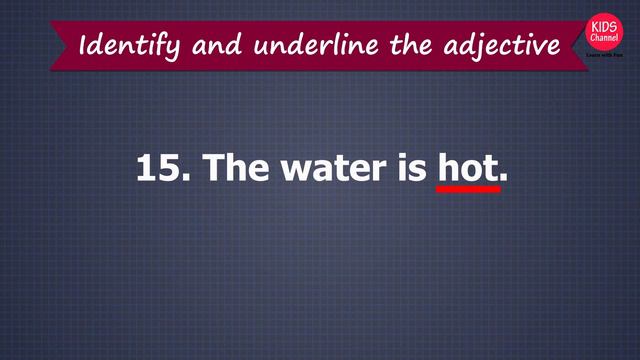 Adjective sentences examples | Identify and underline the adjectives | Kids Channel смотреть онлайн