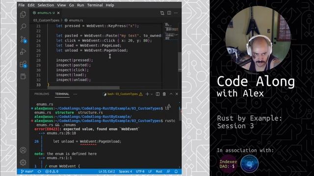 Rust by Example: Custom Types смотреть онлайн