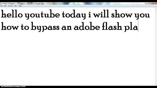 how to bypass an adobe flash player ( no download ) смотреть онлайн