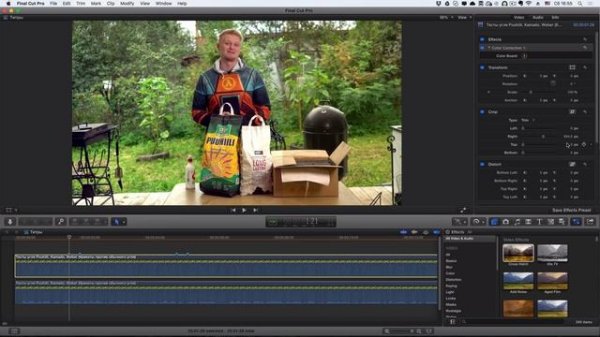 Эффект "До/После" в Final Cut Pro X. Цветокоррекция в Final Cut. Before/After Final Cut Pro X