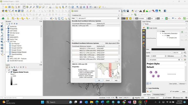 How to determine UTM Zone using QGIS смотреть онлайн