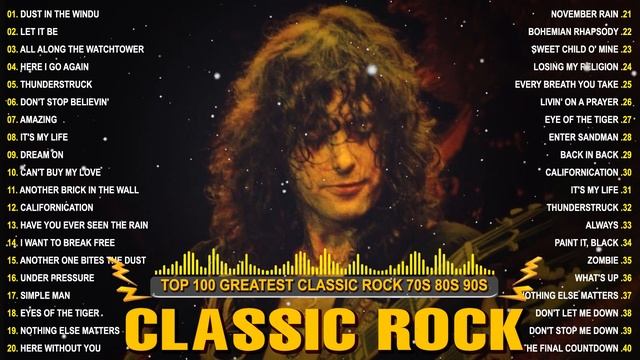 Classic Rock 70s 80s 90s Full Album | Aerosmith, Led Zeppelin, Bon Jovi, U2, CCR, Guns N' Roses