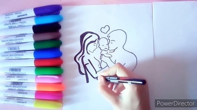 Как нарисовать семью? смотреть онлайн
