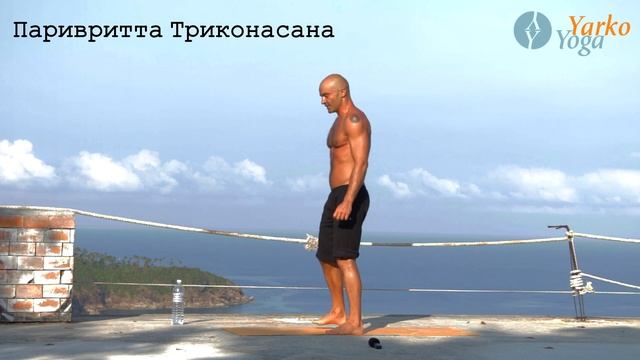 Йога для начинающих. Утхитта Триконасана и Паривритта Триконасана смотреть онлайн