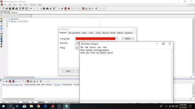 How to Cinfigure Prolog Editor . Prolog-Interpreter \bin\plwin.exe not found. смотреть онлайн
