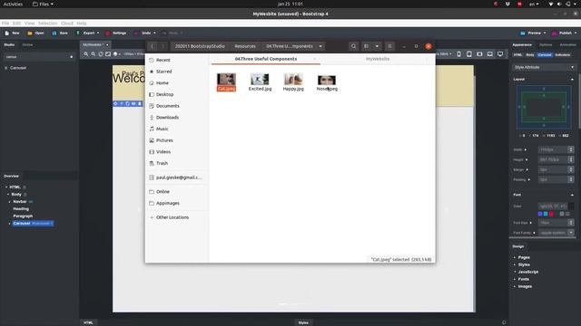 Bootstrap Studio - Carousel смотреть онлайн