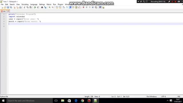 Python Programming - Calendar Program смотреть онлайн