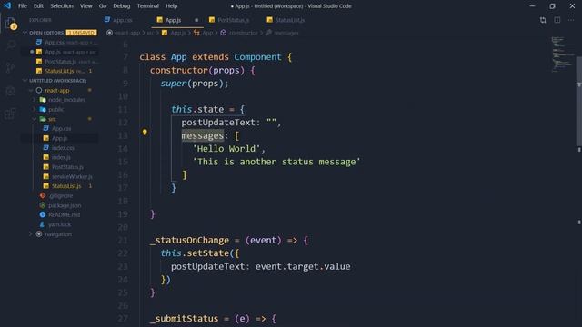 Status Update App in ReactJS (Like Twitter Status Update) | React JS Tutorial смотреть онлайн