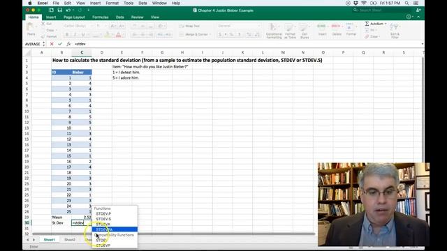 How to Calculate the Standard Deviation in Excel 2016 for Mac смотреть онлайн