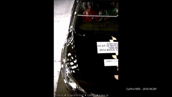 2016-2019 Buick Cascada NHTSA Frontal Impact