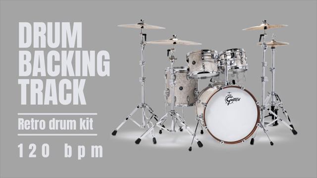 Drum beat | drum track | backing track | retro drum kit | 120 bpm | metronome 🥁 смотреть онлайн