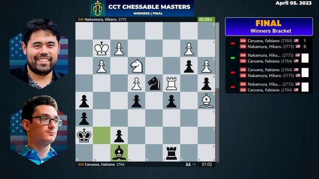 Hikaru Nakamura vs Fabiano Caruana | FINAL Winners Bracket | Chessable Masters 2023 | April 5, 2023 смотреть онлайн