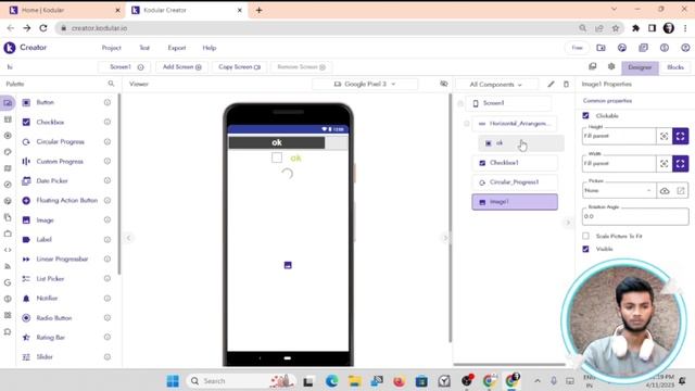 how to add Checkbox and Circular Progress image and how to work image as a button in kodular class смотреть онлайн