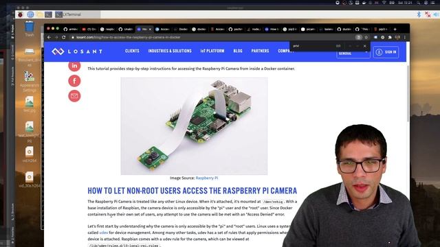 How To Access the RASPBERRY PI Camera Inside Docker and OpenCV смотреть онлайн