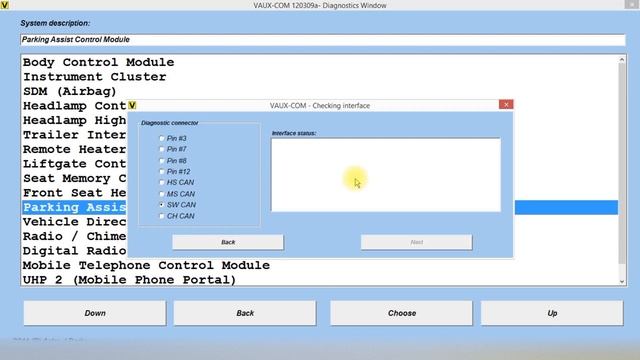 OPCOM (Vaux-Com) ASTRA J - Parking Assist Control Module - Fault Code Scan смотреть онлайн