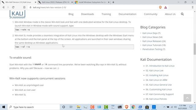 Kali Linux Windows App (WSL 2 with sound) смотреть онлайн