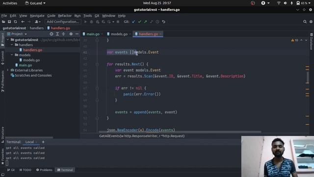 Get all Events from Database | Golang REST API | MySql | Gorilla Mux смотреть онлайн