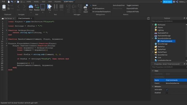 Chat Commands | Roblox Scripting Tutorial (Part 1) смотреть онлайн