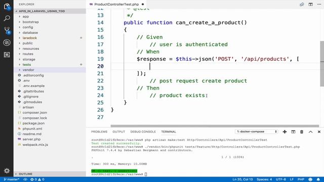 APIs in Laravel Using TDD - Store Part 1 смотреть онлайн