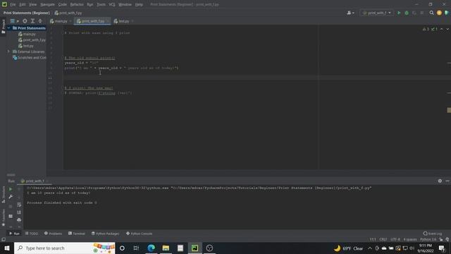 Python Beginner - Print Easier With print(f) смотреть онлайн