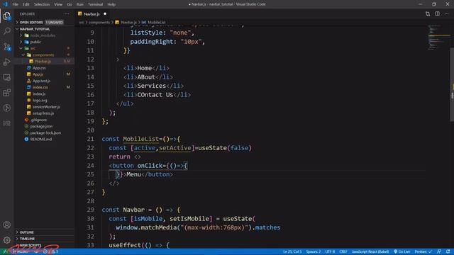 React Navbar -CREATING A RESPONSIVE NAVBAR смотреть онлайн