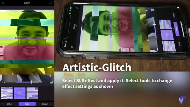 Photofox Pro Free | glitch Effect Slice Enlight tutorial смотреть онлайн
