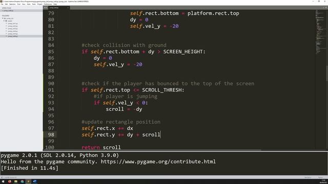 PyGame Endless Vertical Platformer Beginner Tutorial in Python - PART 6 | Scrolling Background смотреть онлайн