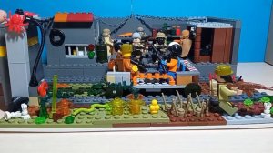 Лего самоделка по метро 2033 "Блокпост Ганзы"