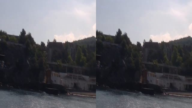 Крым 2018. На теплоходе и Алупка (горизонтальная стереопара) смотреть онлайн