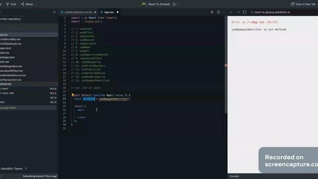 useOpaqueIdentifier React Hook смотреть онлайн