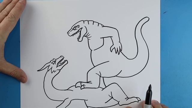 How to Draw BURNING GODZILLA VS GHIDORAH смотреть онлайн