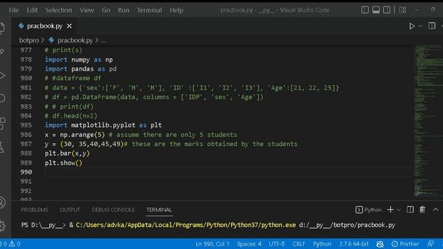 Python for beginners basic bar charts video 2 смотреть онлайн
