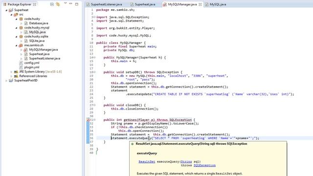 Bukkit Plugin Tutorial #7 "MySQL Database" - WoopaGaming смотреть онлайн