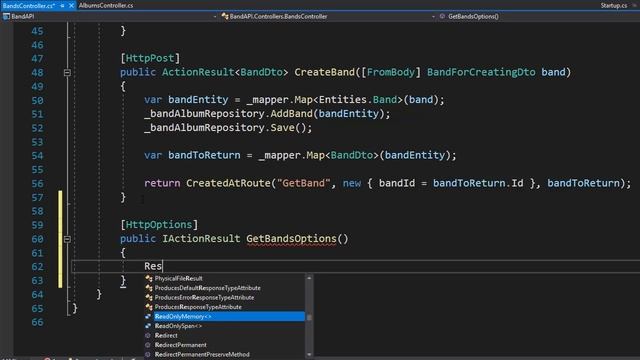 RESTful API with ASP.NET Core 3.0 - 45/50 - Adding Support for OPTIONS смотреть онлайн