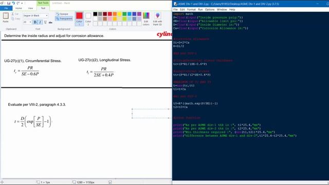 ASME Pressure Vessel Design by python-5 | Python for mechanical engineer | Python Basic Tutorial смотреть онлайн