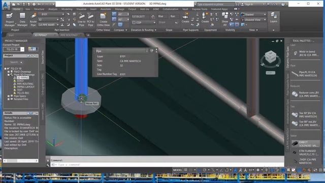 ROUTING PIPING IN PLANT3D смотреть онлайн
