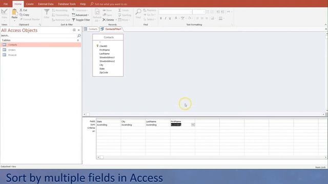 Sorting by Multiple Fields in Microsoft Access смотреть онлайн