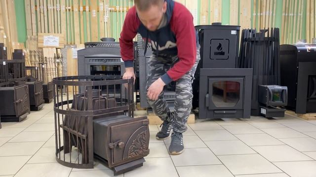 Обзор чугунной печи для бани Купечница 14. Самая дешёвая печь для бани из чугуна. смотреть онлайн