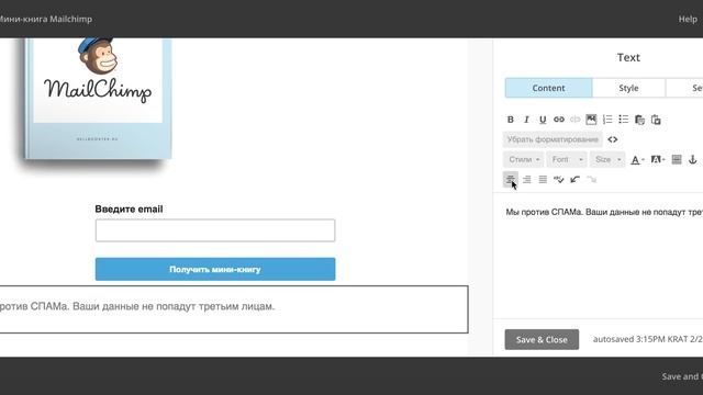 Mailchimp - бесплатный конструктор для создания Landing Page смотреть онлайн