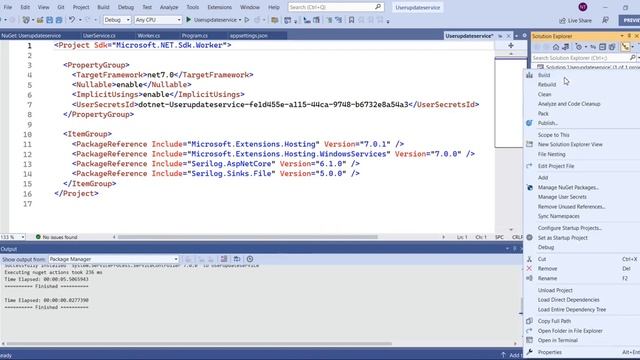 worker services in .NET 7.0 | create windows services in .NET 7.0 (Serilog + Dependency injection) смотреть онлайн