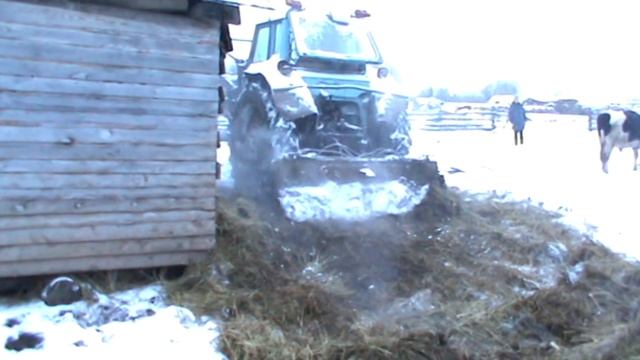 мтз 82 с погрузчиком и навесным ножом стылый навоз не сдается смотреть онлайн