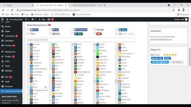 How to Add Social Share Buttons in WordPress's Post in 5 minutes | WP पोस्ट शेयर करे सोशलमीडिया पर смотреть онлайн