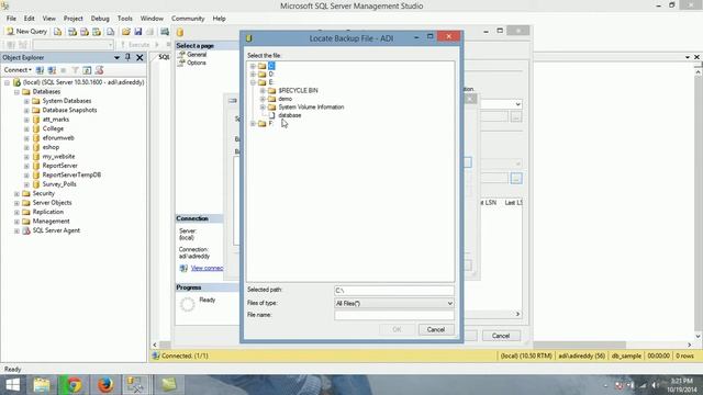 how to restore a database in sql server 2008 r2 смотреть онлайн